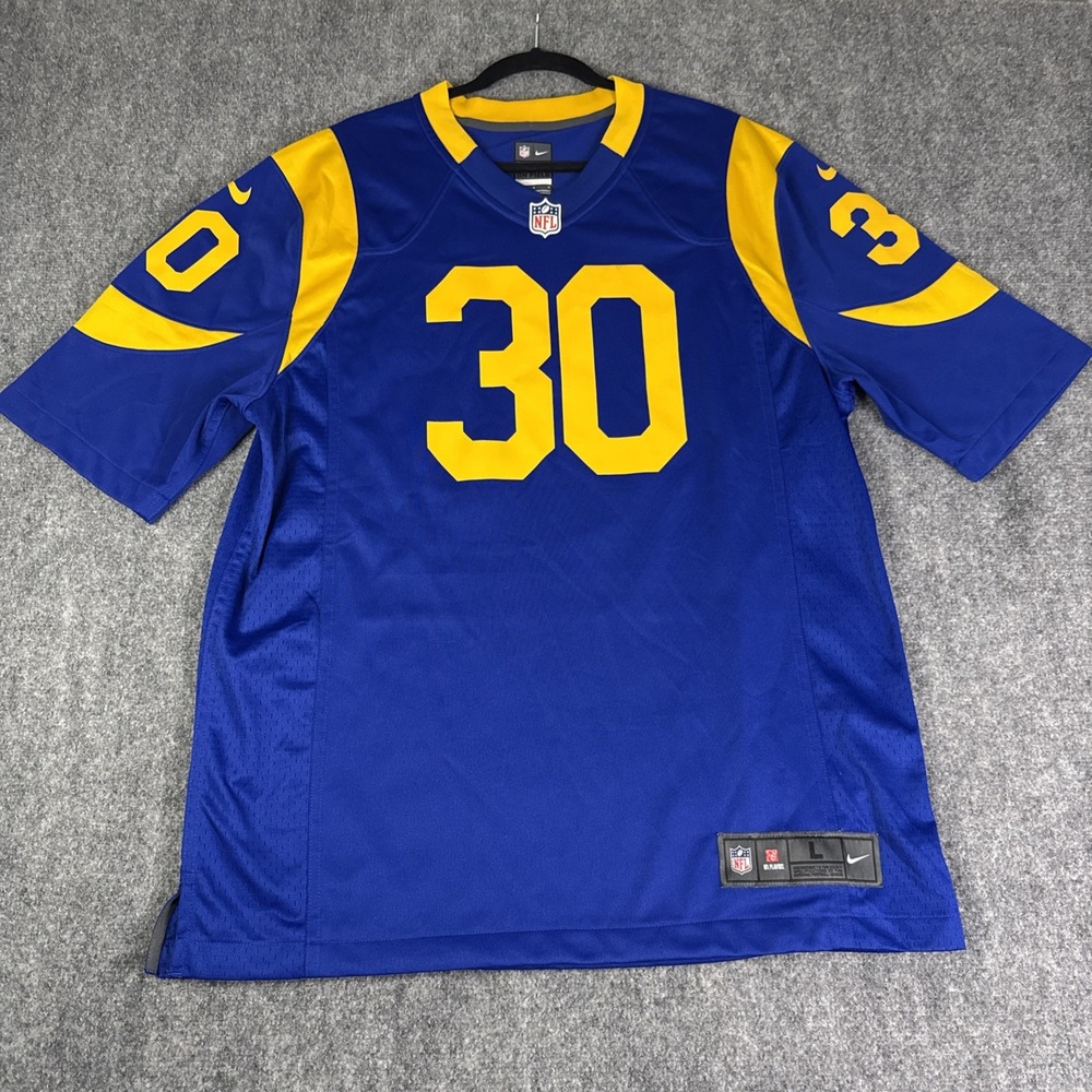 Nike On Field Mens Size L Todd Gurley Los Angeles Rams #30 Football Jersey NFL